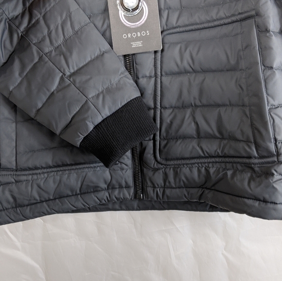 NWT Orobos Mens Down Bomber Jacket Coat Medium GRAY CHARCOAL MSRP $316 - Picture 8 of 13